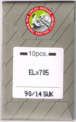Overlock-/Coverlocknadeln ELx705 90/14 SUK Brief à 10 Nadeln  